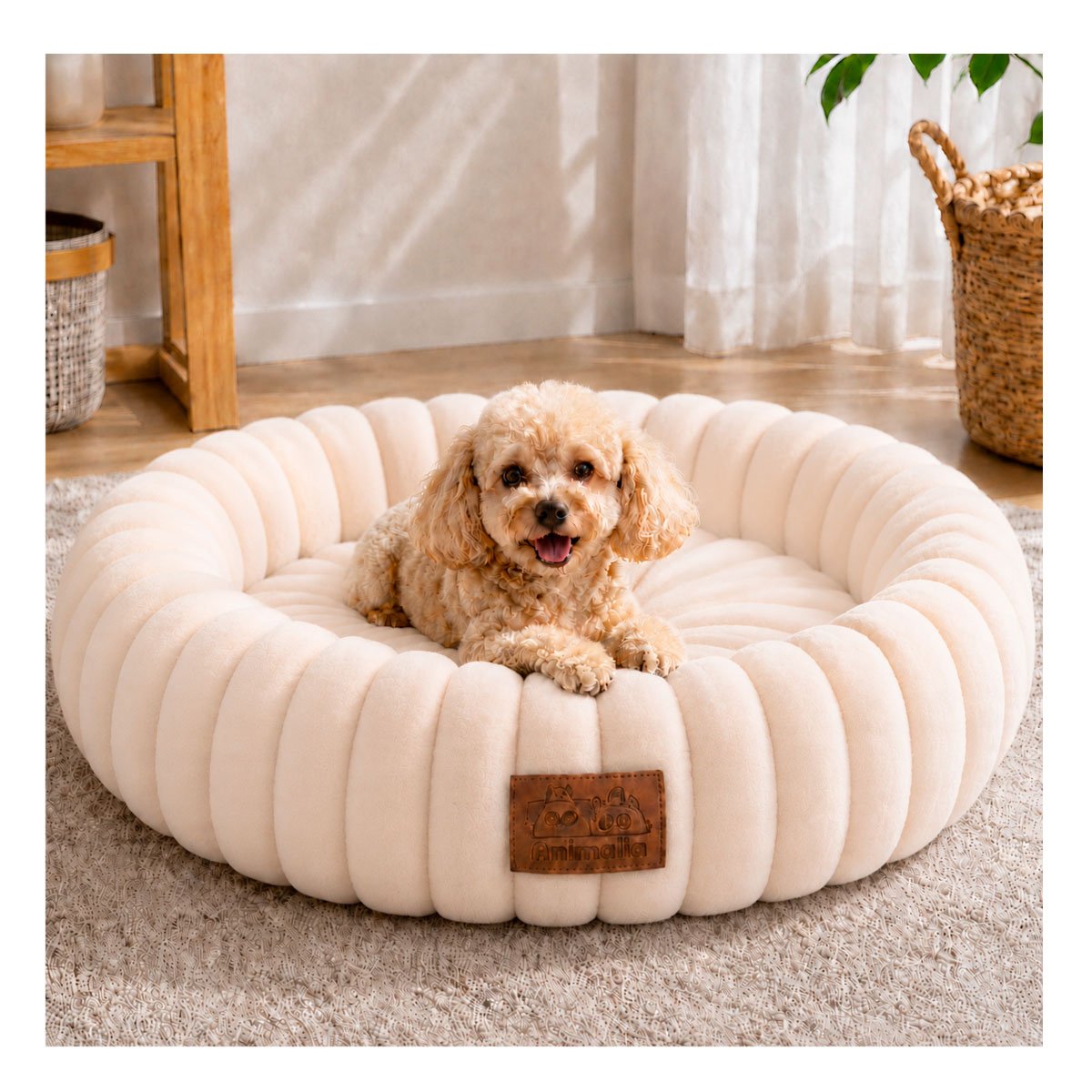 PACK4 COJIN DONA A RAYAS PARA MASCOTAS PERROS SUAVE PARA DESCANSO - 3