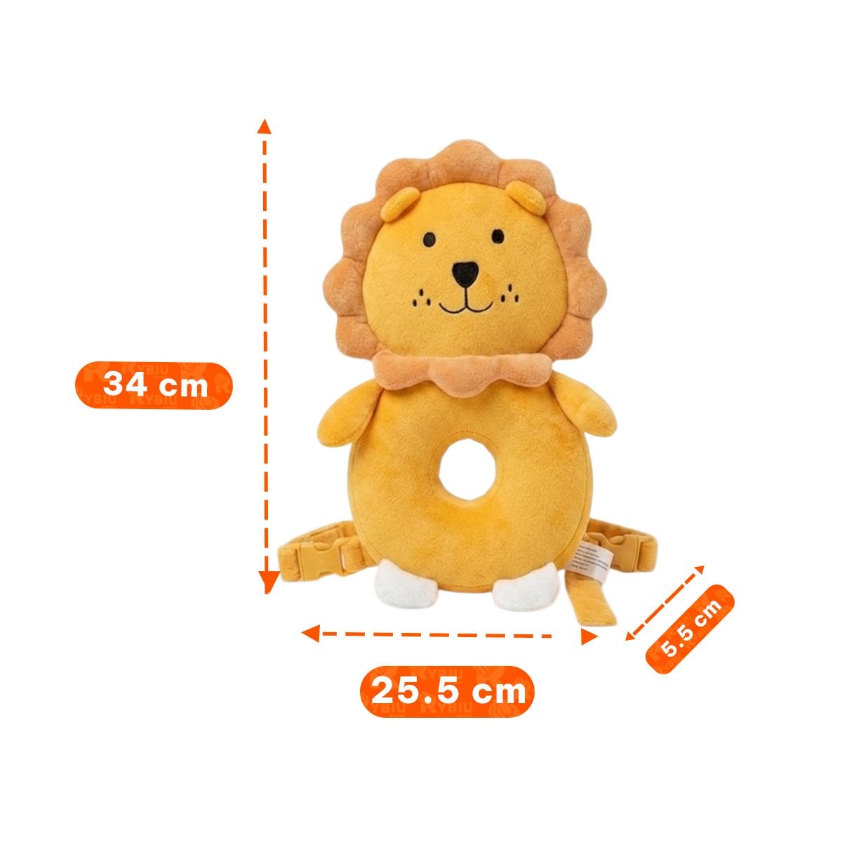 PACK6 ALMOHADA PROTECTORA PARA BEBE LEON AMARILLO CON PROTECCION ANTI CAIDA YPAPEL REGALO - 4