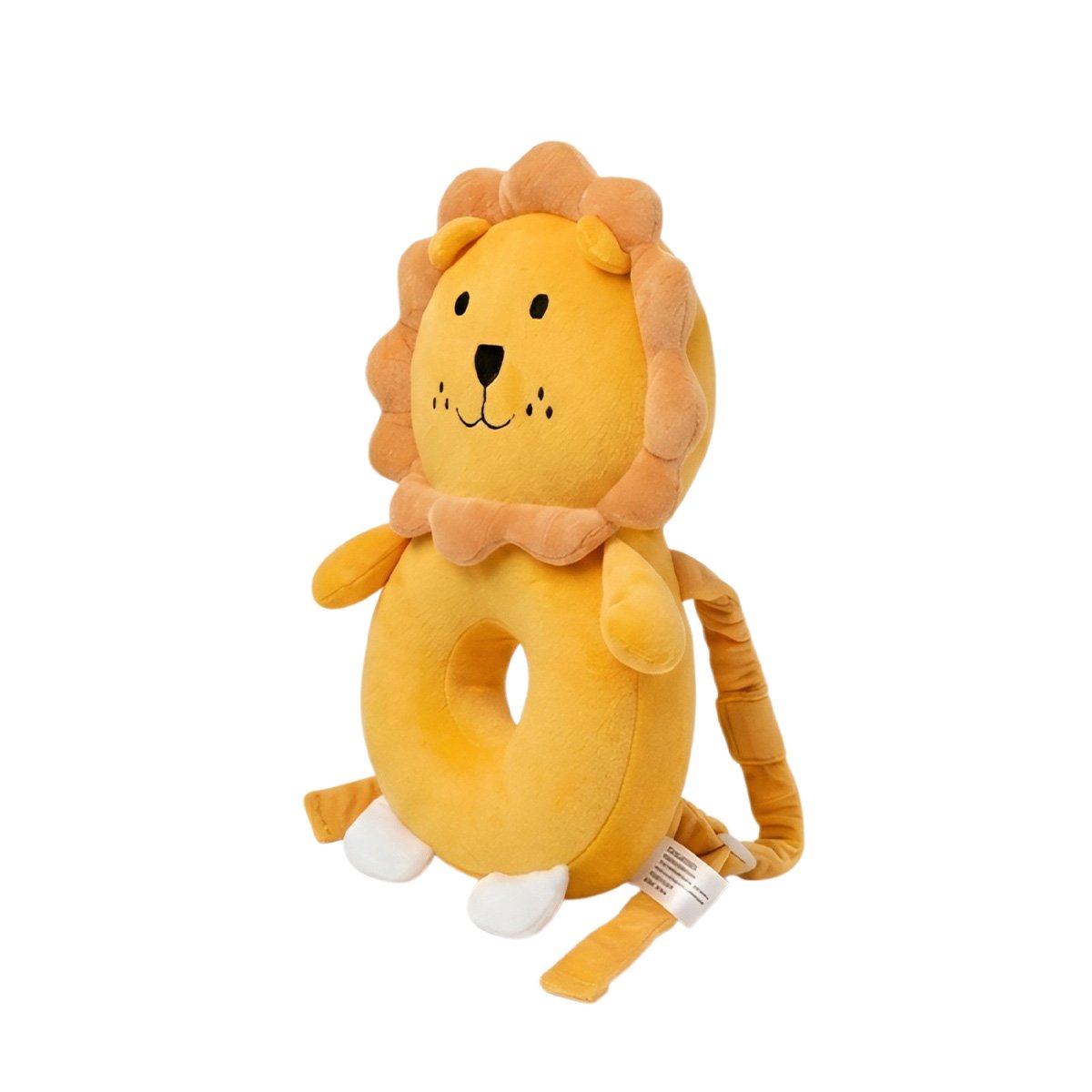 CABEZAL LEON AMARILLO PARA BEBE CON DISENO INFANTIL Y PROTECCION ANTI CAIDA Y LIGAS REGALO - 1