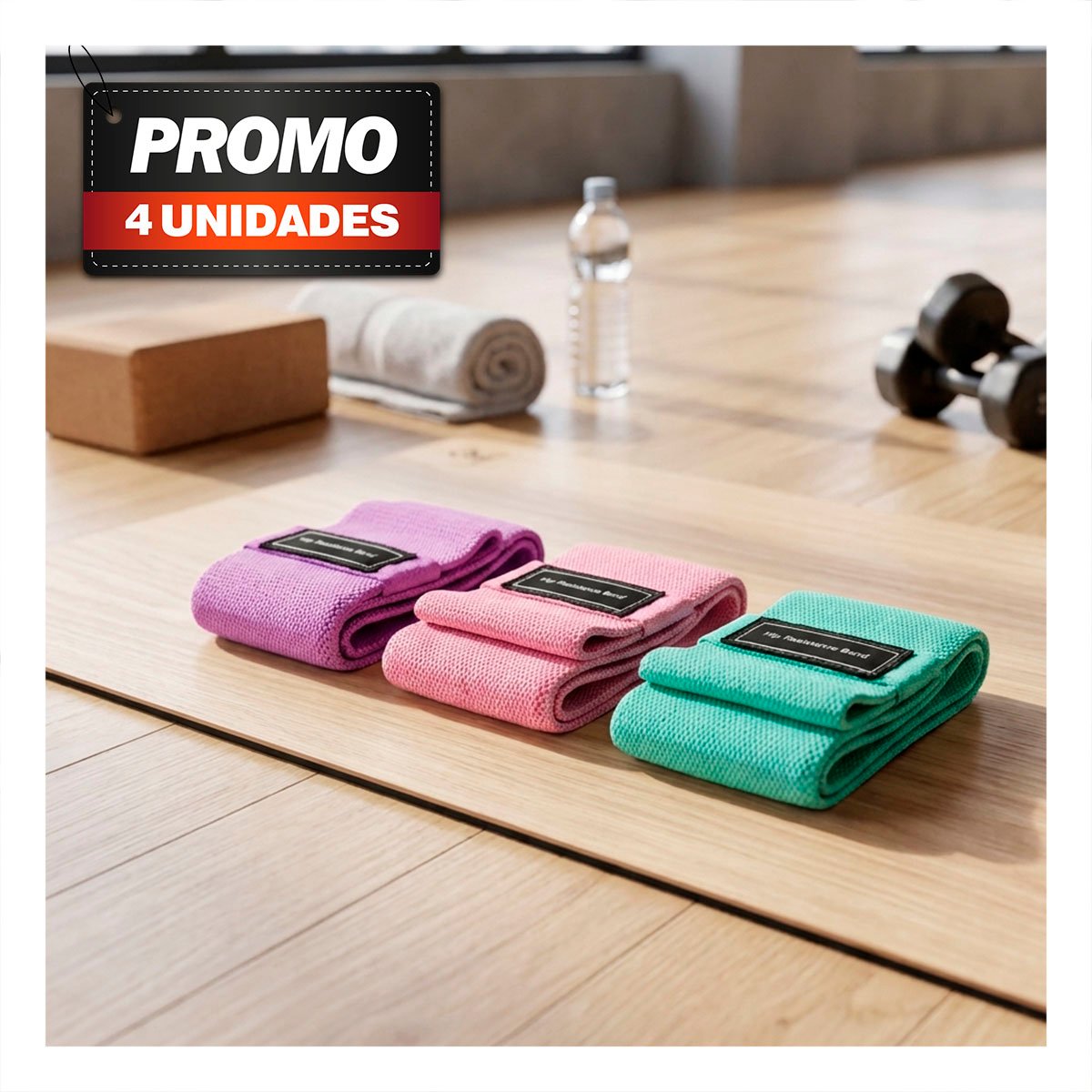 PACK4 KIT COMPLETO DE BANDAS DE RESISTENCIA MULTICOLOR PARA ACTIVIDAD FISICA - 1