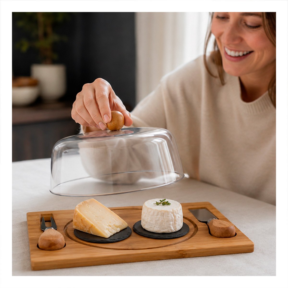 PACK6 TABLA DE MADERA PARA PREPARAR ALIMENTOS CON 2 UTENSILIOS - 3