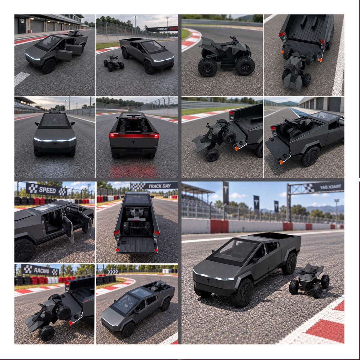COCHE DE JUGUETE CYBERTRUCK A CONTROL REMOTO Y BATERIA RECARGABLE PLOMO Y LIGAS REGALO - 3