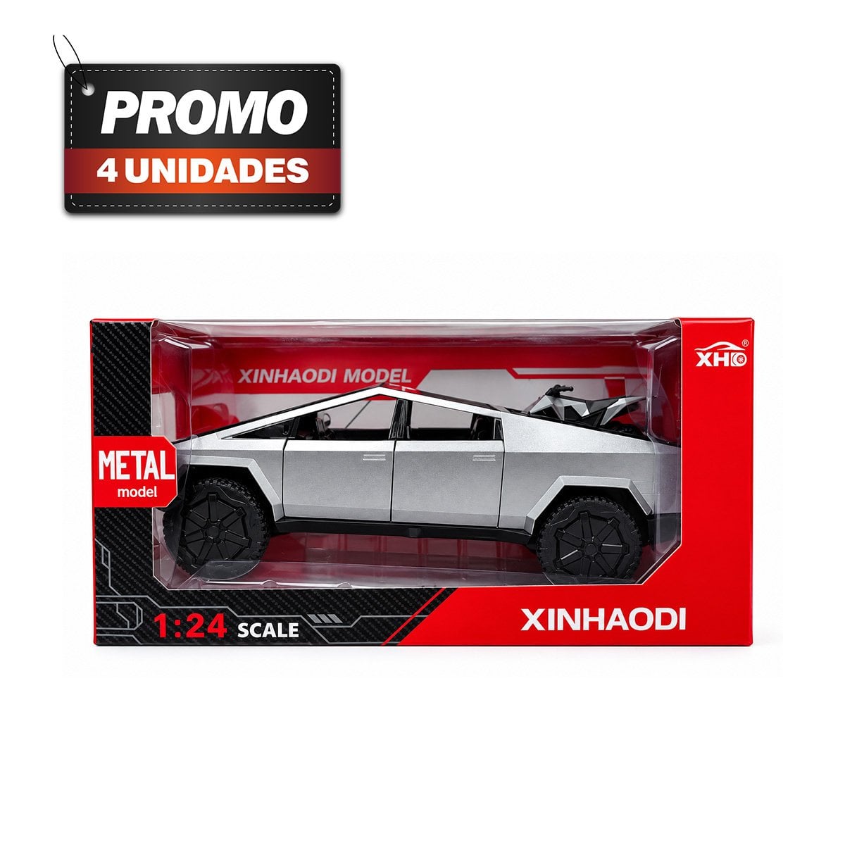 PACK4 DEPORTIVO CYBERTRUCK A CONTROL REMOTO RECARGABLE PARA NINO EN REGALO - 1