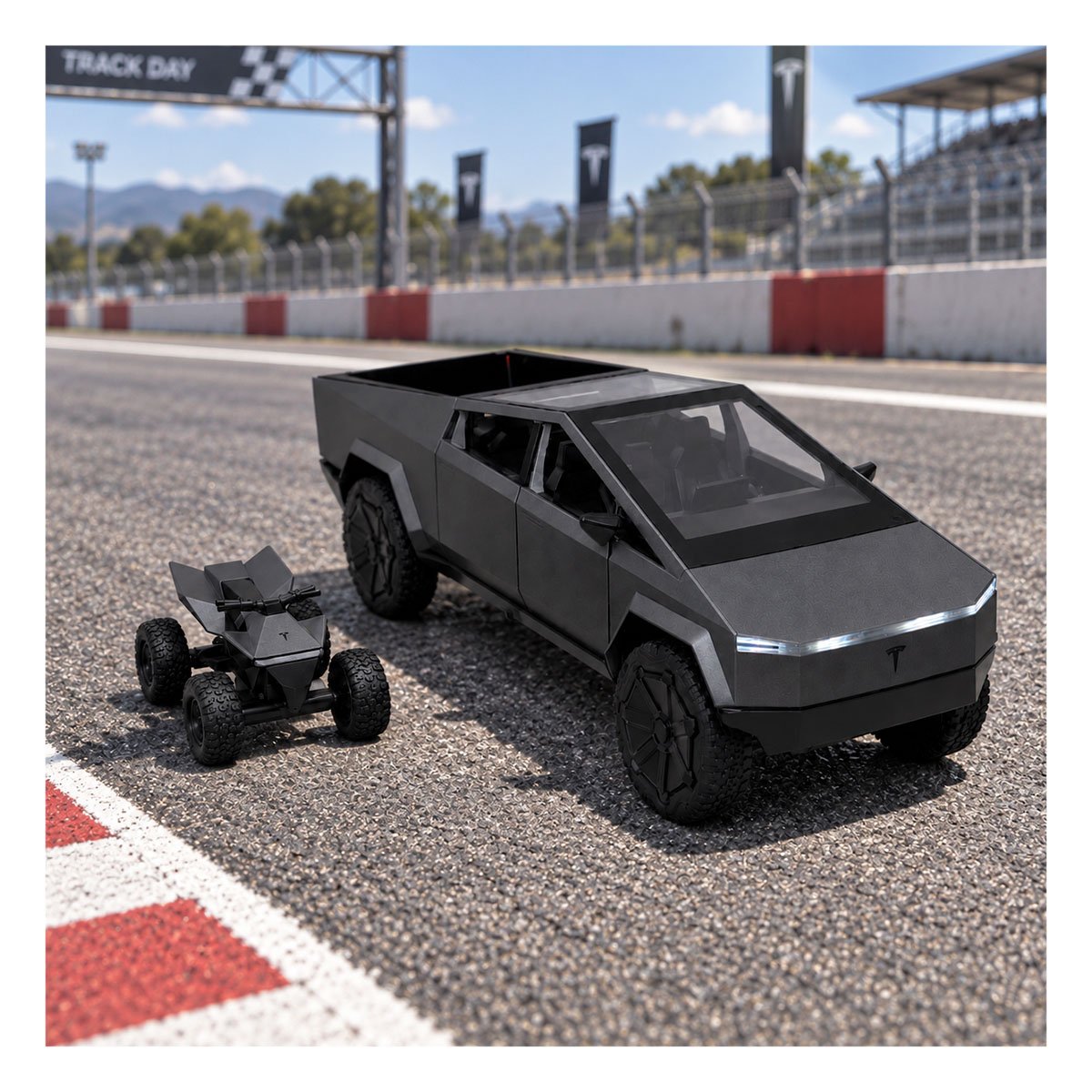 AUTO CYBERTRUCK DE JUGUETE COLECCIONABLE PARA NINOS EN PLOMO OSCURO - 1