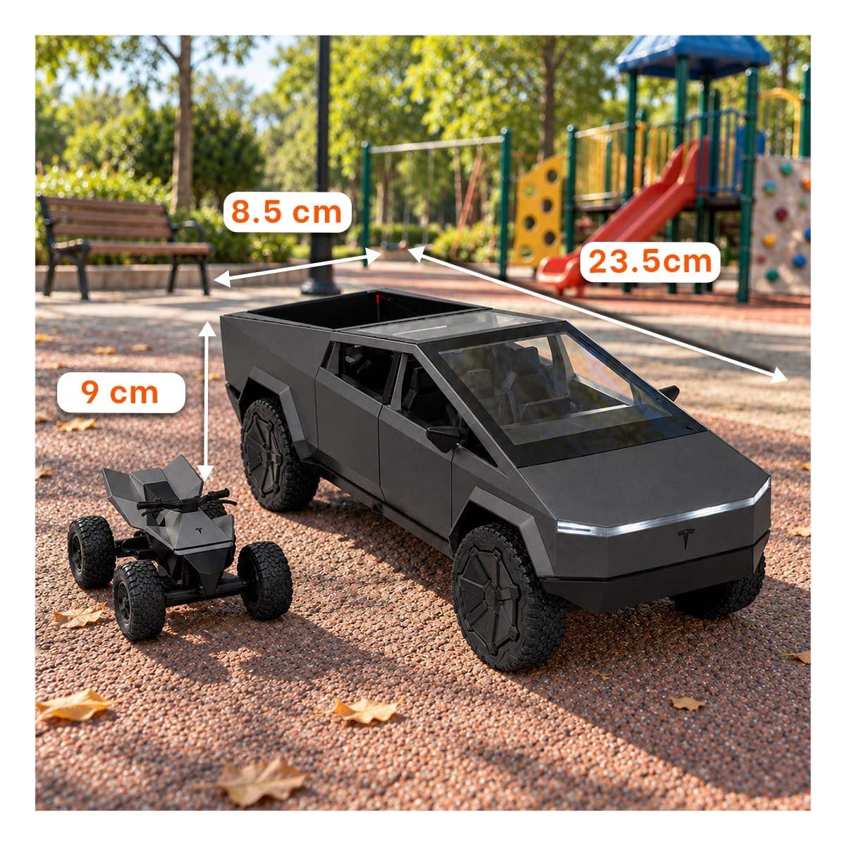 AUTO CYBERTRUCK DE JUGUETE COLECCIONABLE PARA NINOS EN PLOMO OSCURO - 2
