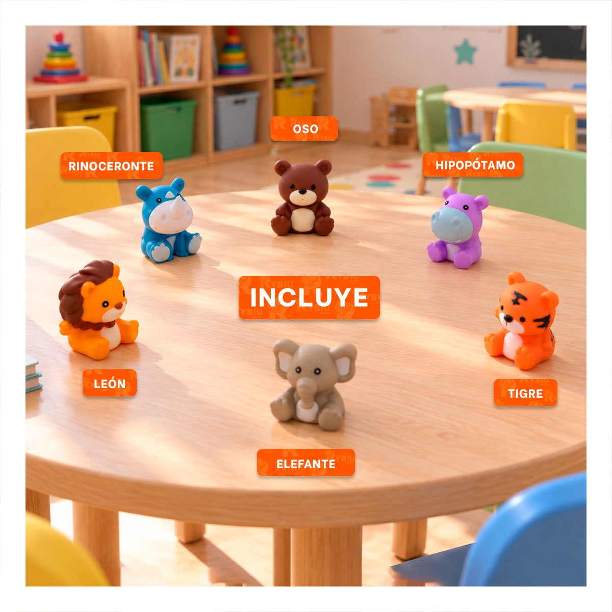 PACK6 PAQUETE DE BOLSA DE JUGUETES INFANTILES CON CRIATURAS SILVESTRES DE 6 PIEZAS - 4