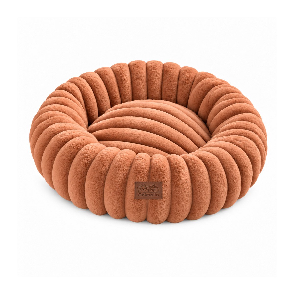 COLCHON DONA A RAYAS PARA MASCOTAS SUAVE MARRON PARA UN DESCANSO COMODO Y LIGAS REGALO - 1