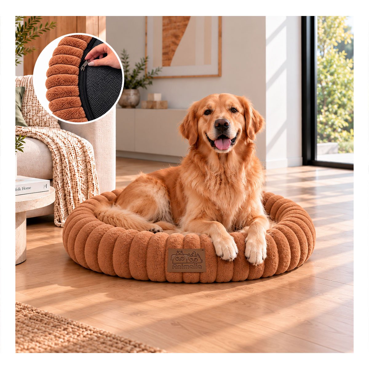 PACK2 COLCHONETA DONA A RAYAS PARA MASCOTAS Y PERROS SUAVE PARA USO DE CASA YPAPEL REGALO - 3