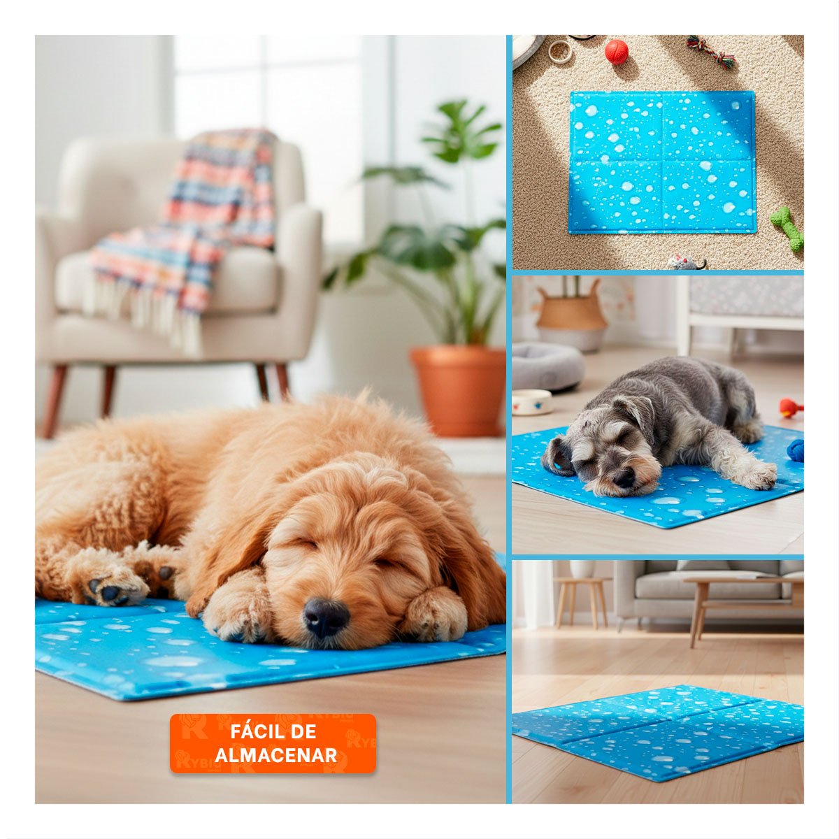 ALFOMBRA SUAVE AL TACTO CON ACABADO BURBUJA ESTILO BURBUJAS 40X60CM M CELESTE YLIGAS REGALO - 1