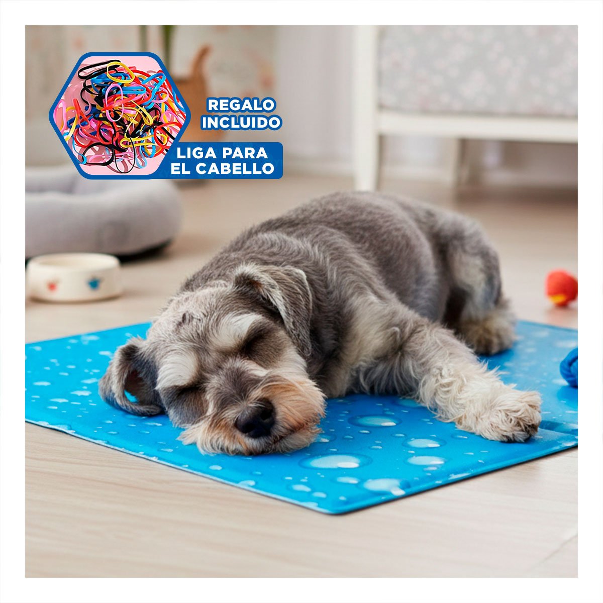ALFOMBRA SUAVE AL TACTO CON ACABADO BURBUJA ESTILO BURBUJAS 40X60CM M CELESTE YLIGAS REGALO - 2