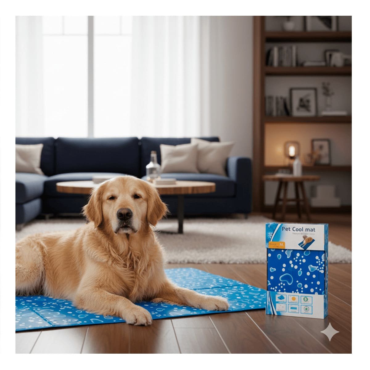 PACK4 CAMA CONFORTABLE PARA MASCOTAS ESTAMPADO BURBUJAS 81X96CM XL AZUL - 5