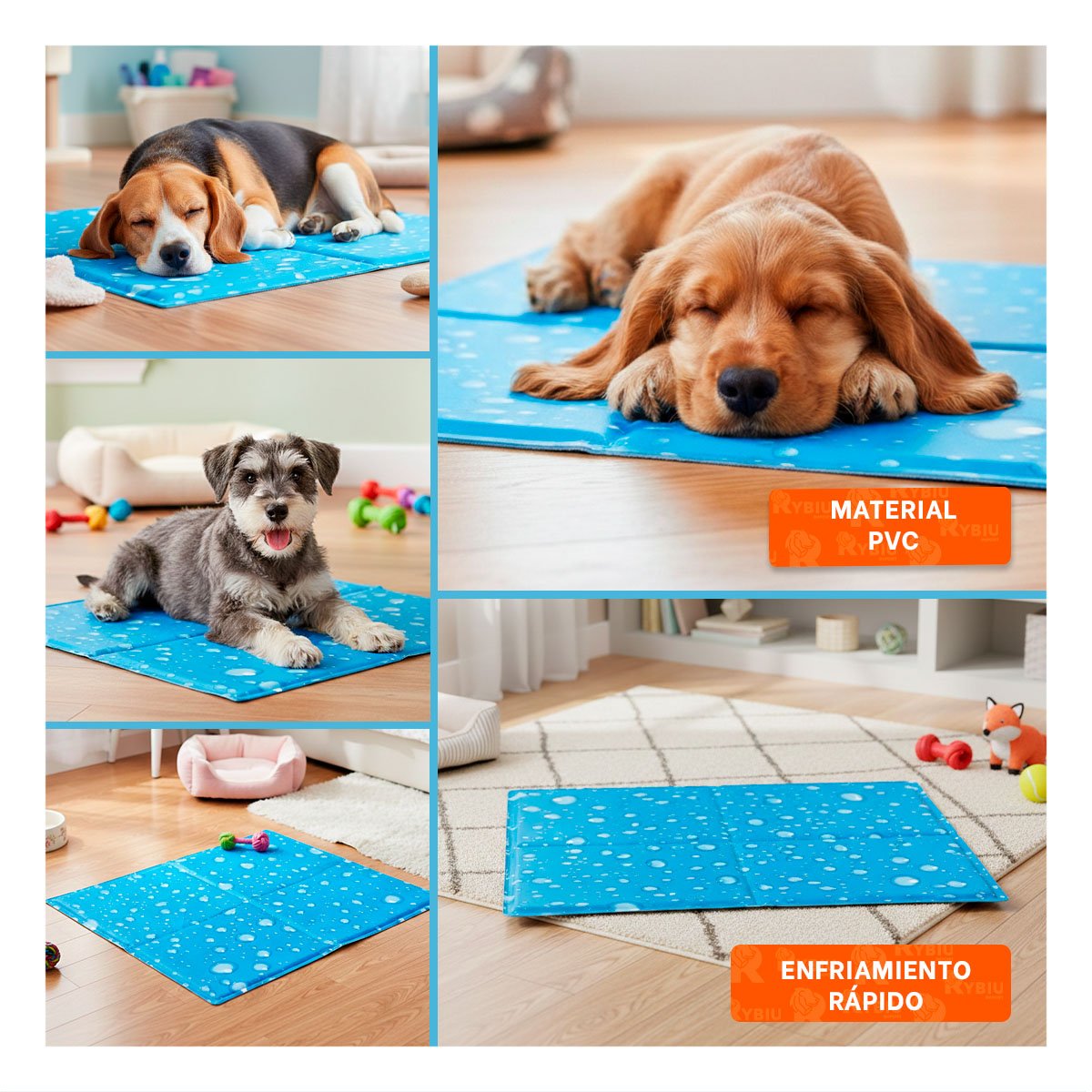 ALFOMBRA ACOLCHADA PARA AMBIENTES CALIDOS ESTILO BURBUJAS 40X60CM M CELESTE YPAPEL REGALO - 3