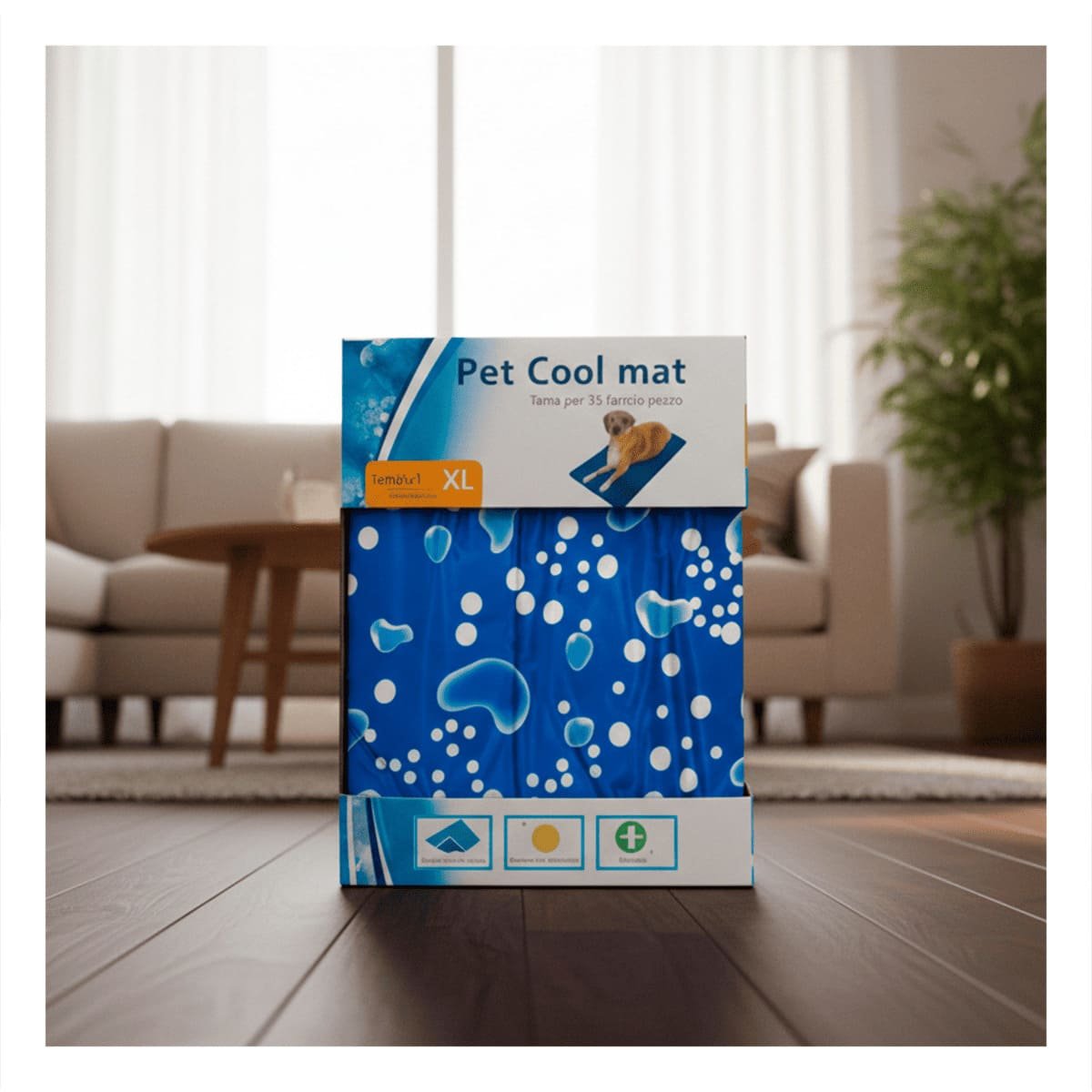 MANTA DECORATIVA TEXTIL CON DISEÑO BURBUJA INTERIOR 81X96CM XL AZUL YPAPEL REGALO - 1