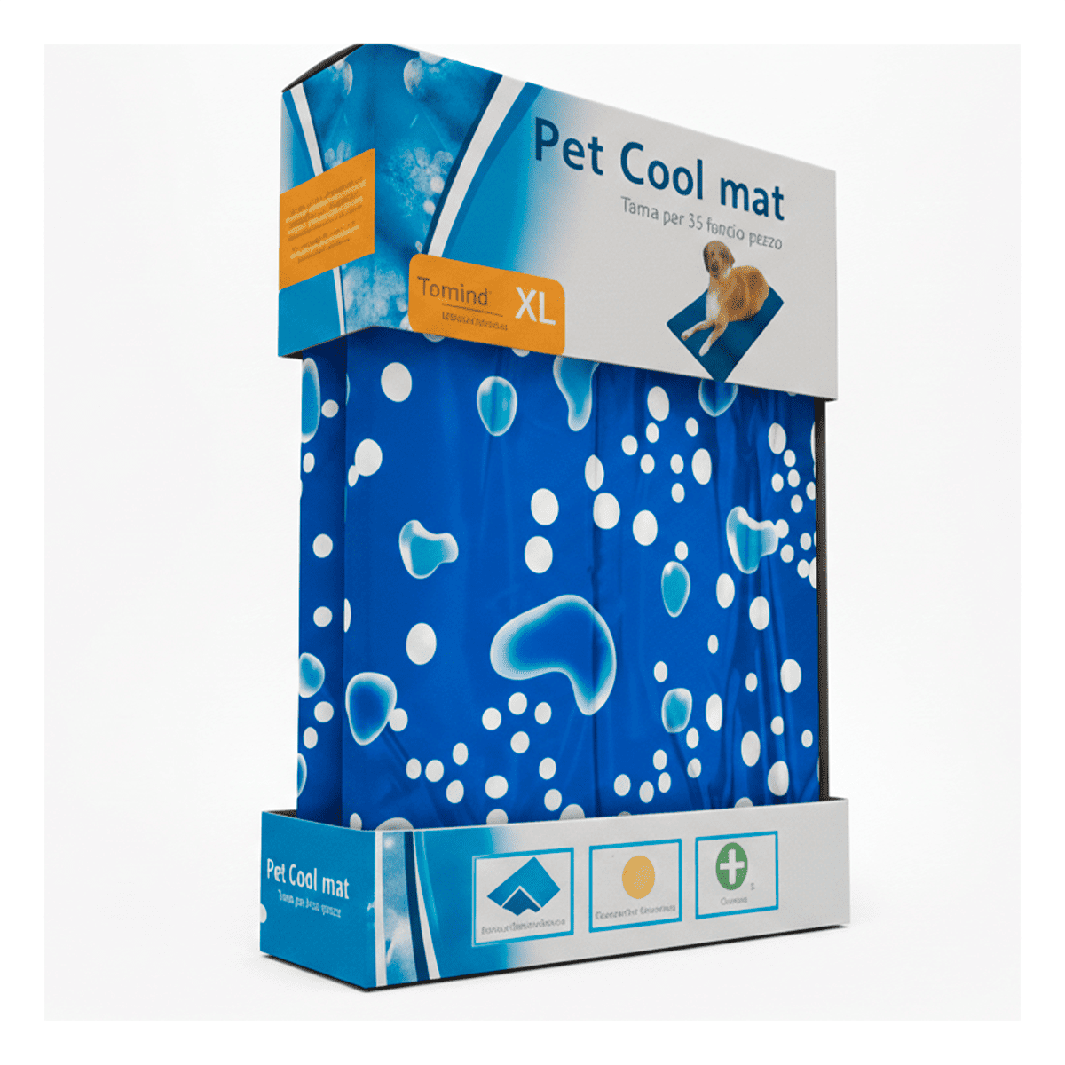 MANTA DECORATIVA CON RELIEVE BURBUJA PARA PISO 81X96CM XL AZUL YLIGAS REGALO - 5