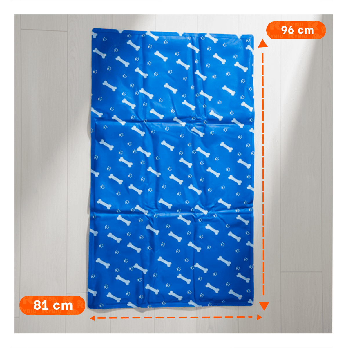 TAPIZ RESISTENTE PARA ZONA DE DESCANSO ESTAMPADO HUESITOS 81X96CM XL AZUL YSTICKY - 4