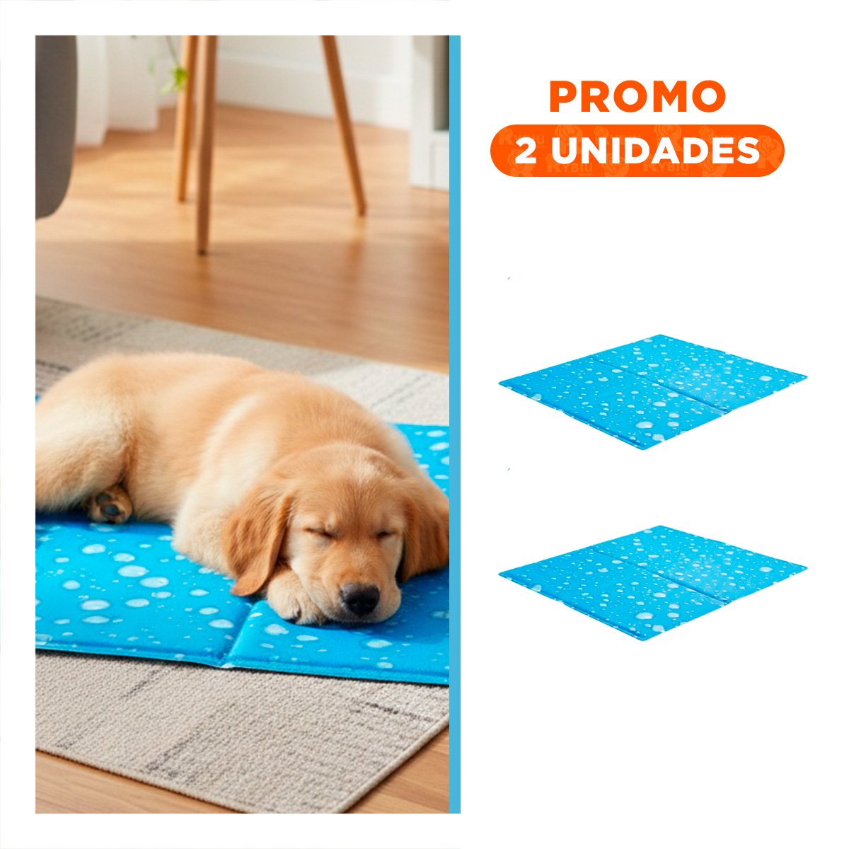 PACK2 BASE PARA ESPACIOS REDUCIDOS ESTILO BURBUJAS 40X60CM M CELESTE YREGALO STICKER - 1