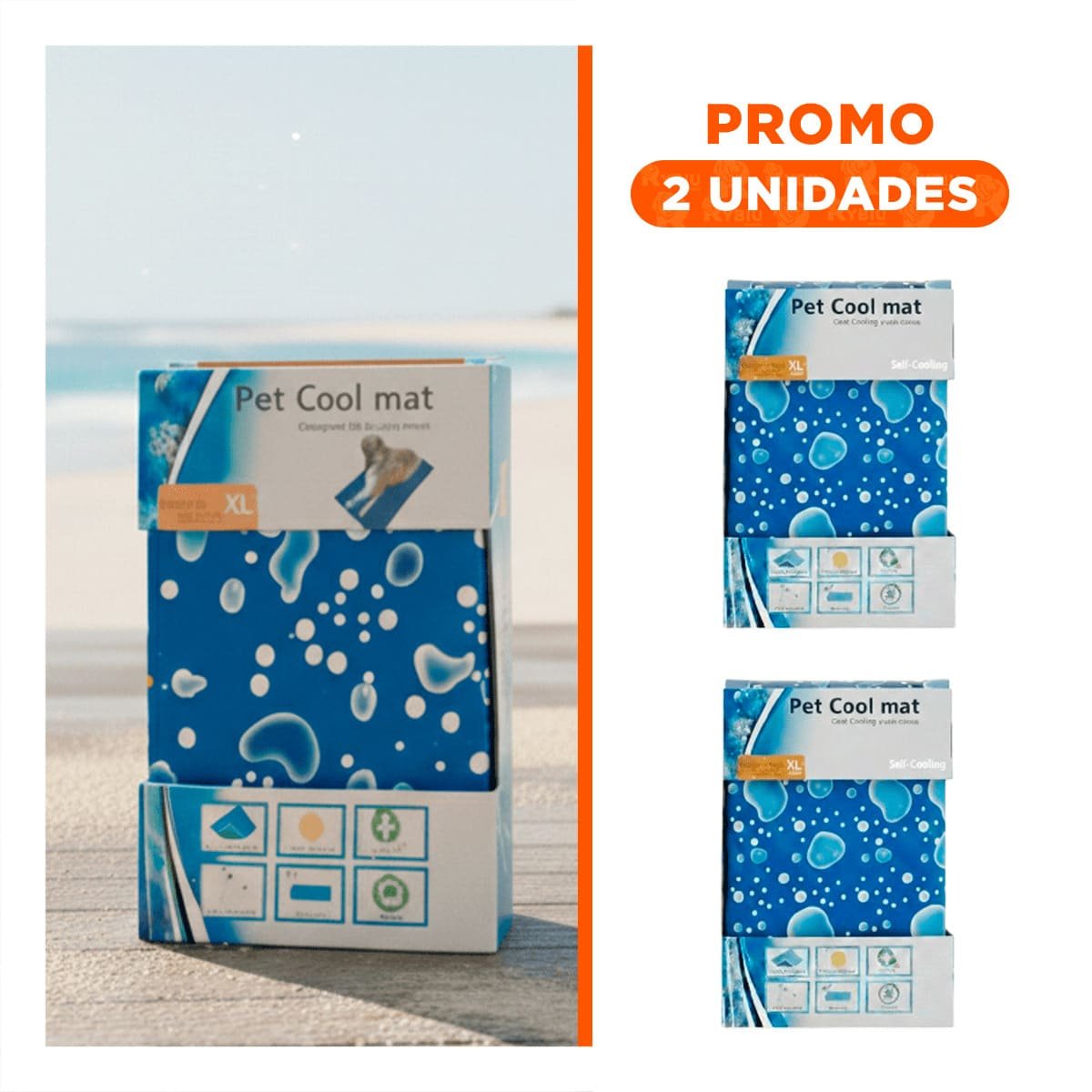 PACK2 CAMA FUNCIONAL PARA INTERIOR DEL HOGAR DISENO BURBUJAS 81X96CM XL AZUL YREGALO STICKER - 1