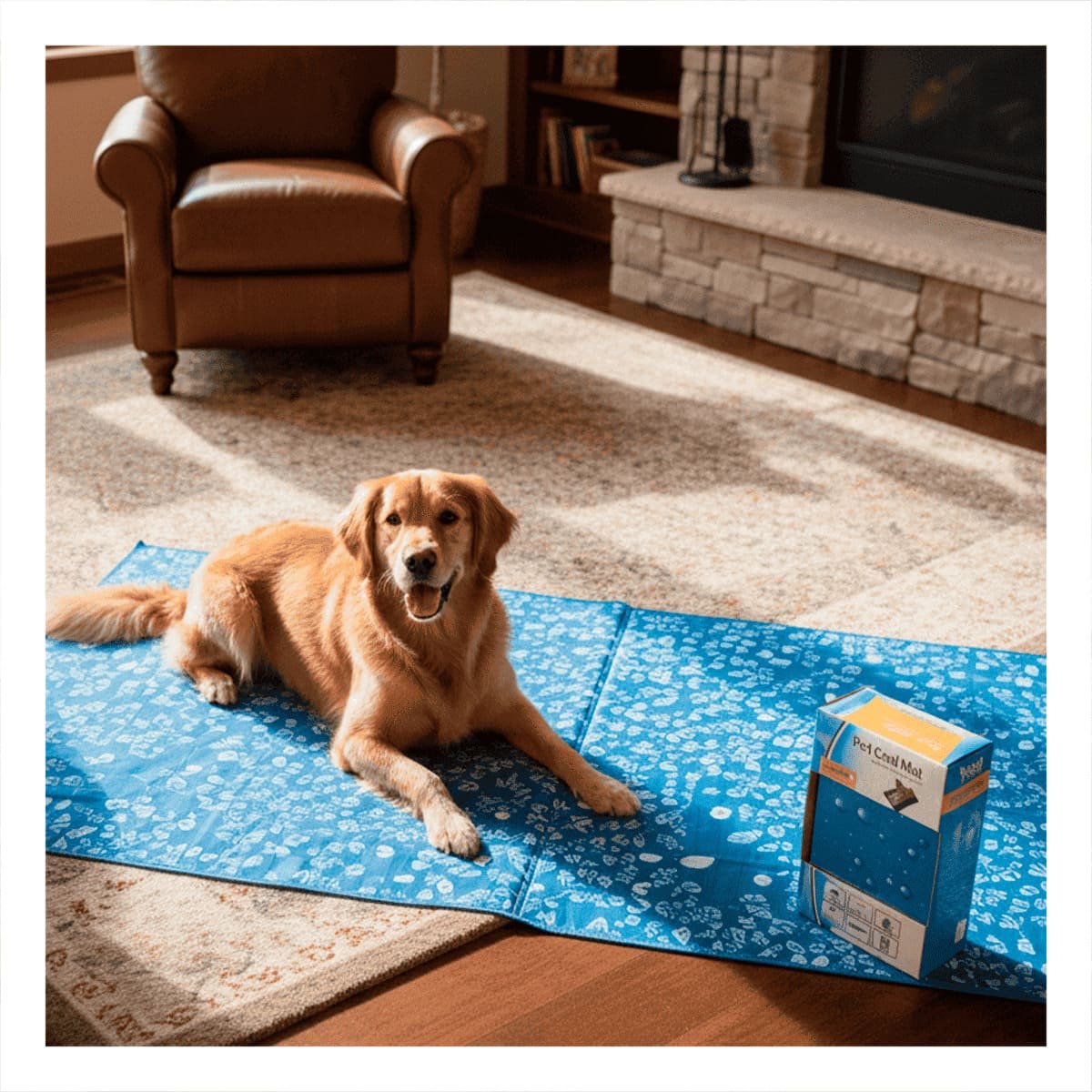 PACK2 TAPIZ ESPACIOSO PARA PERRO MEDIANO PATRON BURBUJAS 81X96CM XL CELESTE YPAPEL REGALO - 5