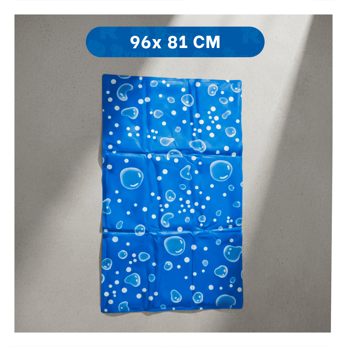 PACK2 CAMA ESPACIOSA PARA PERRO GRANDE PATRON BURBUJAS 81X96CM XL AZUL - 4