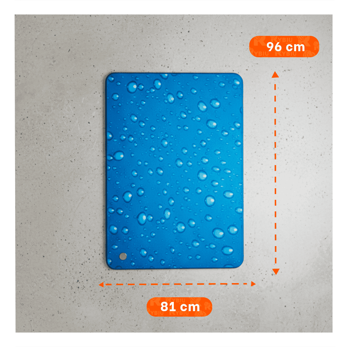 PACK4 CAMA CON GEL REFRESCANTE INTEGRADO ESTAMPADO BURBUJAS 81X96CM XL CELESTE YREGALO STICKER - 4