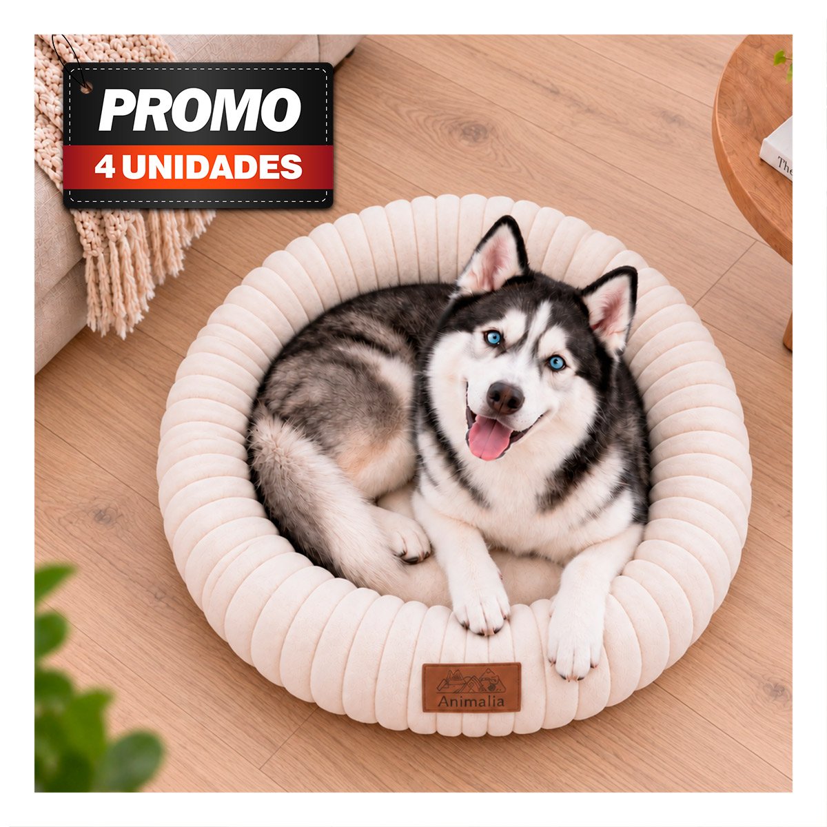 PACK4 MOISES TIPO DONA CON RAYAS CREMA PARA PERROS Y GATOS DE USO SUAVES EN CASA - 1