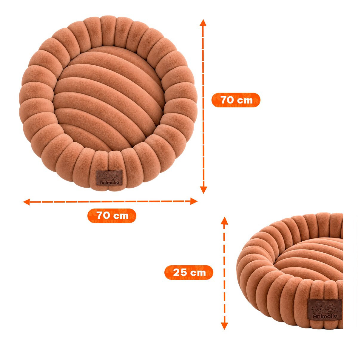 PACK4 COLCHONETA DONA A RAYAS PARA PERROS SUAVE PARA UN BUEN DESCANSO YREGALO STICKER - 2