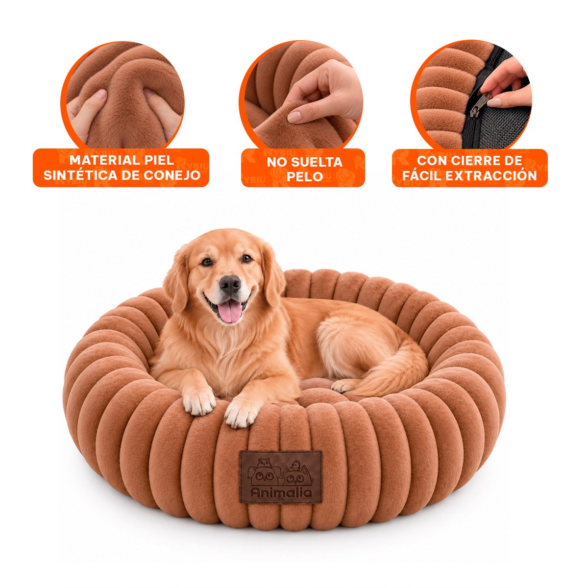 PACK4 COLCHONETA DONA A RAYAS PARA PERROS SUAVE PARA UN BUEN DESCANSO YREGALO STICKER - 4