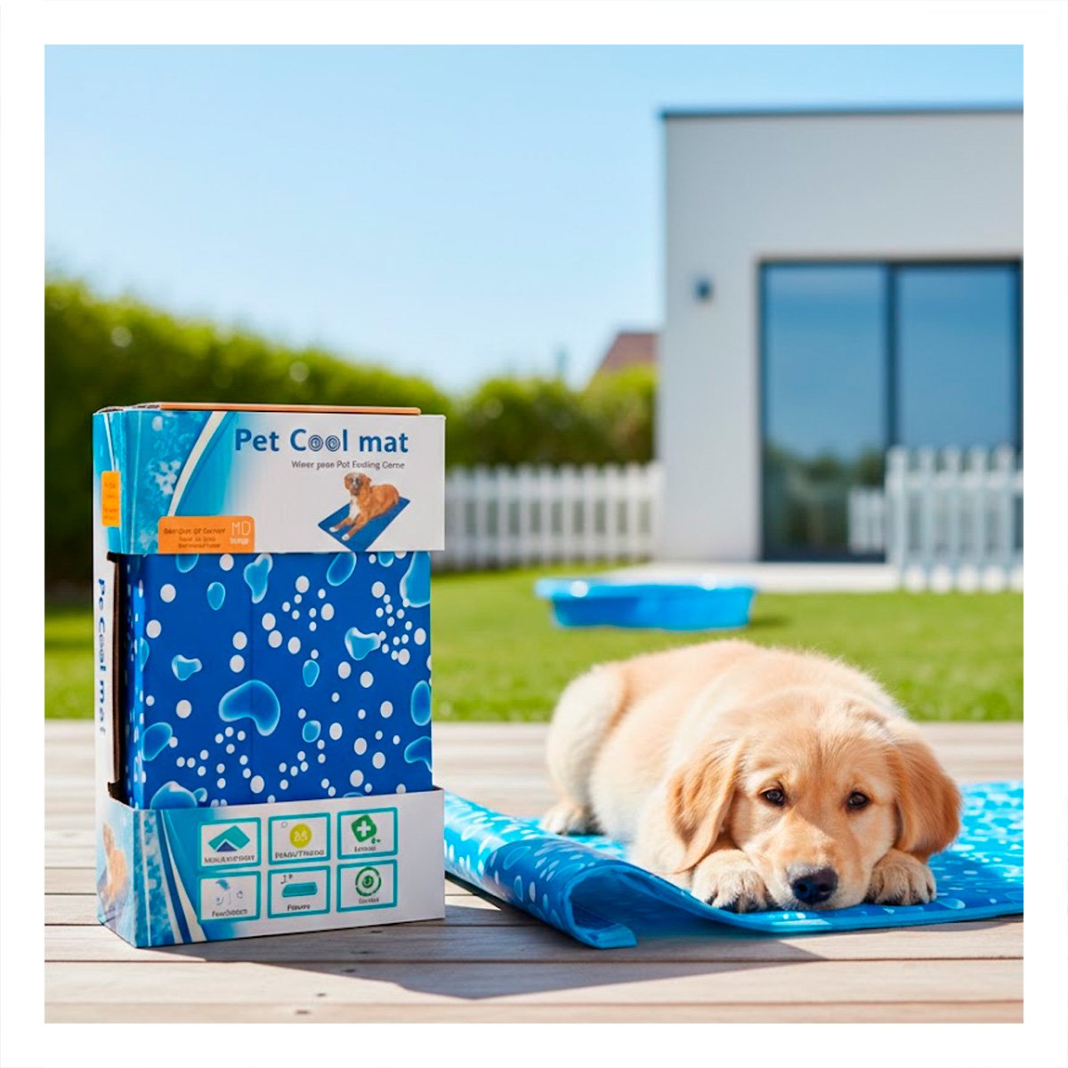 TAPETE CON RELIEVE BURBUJA PARA ZONA DE REPOSO ANIMAL 50X65CM MD CELESTE YLIGAS REGALO - 3