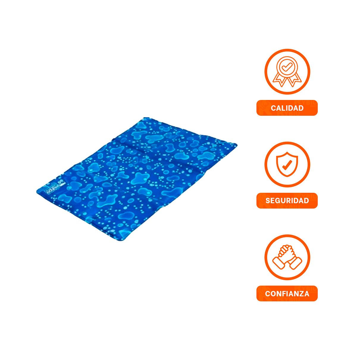 TAPETE DECORATIVO ESTILO BURBUJA PARA USO HOGAR 50X65CM MD CELESTE YSTICKY - 5