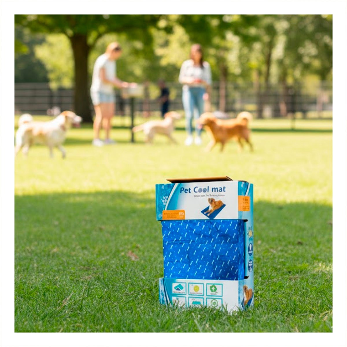 PACK4 COLCHONETA SUAVE PARA AREA DE MASCOTA PATRON HUESITOS 50X65CM MD AZUL - 5