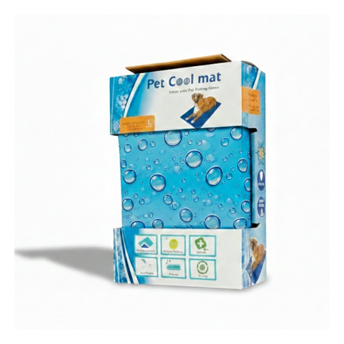 PACK4 MANTA PENSADA PARA DIAS SOLEADOS PATRON BURBUJA 50X90CM L CELESTE YPAPEL REGALO - 3