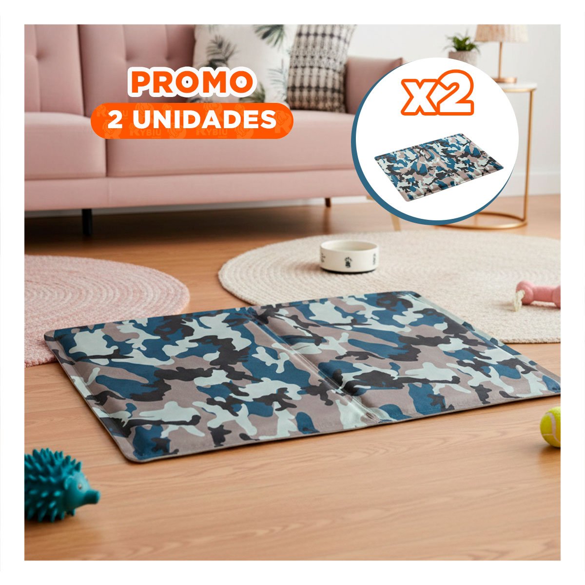 PACK2 CARPETA CON NUCLEO DE GEL REFRIGERANTE 40X60CM M MILITAR - 1