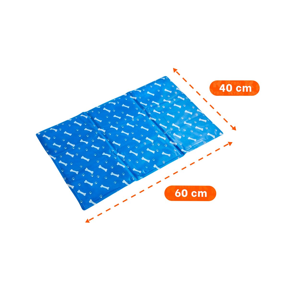 TAPETE TEXTURIZADO RELIEVE HUESITOS DECORATIVO 40X60CM M AZUL YREGALO STICKER - 4