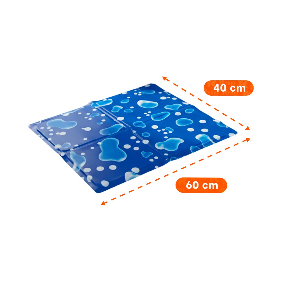 ALFOMBRA CON GEL REFRIGERANTE ESTILO BURBUJAS 40X60CM M AZUL - 4
