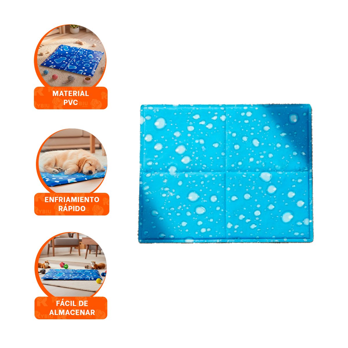 ALFOMBRA ACOLCHADA MODERNA ESTILO BURBUJAS 40X60CM M AZUL YPAPEL REGALO - 5