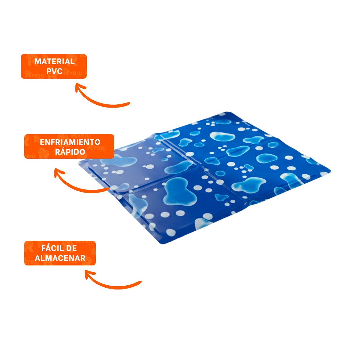 ALFOMBRA PORTATIL PARA ESPACIOS REDUCIDOS ESTILO BURBUJAS 40X60CM M AZUL YSTICKY - 5