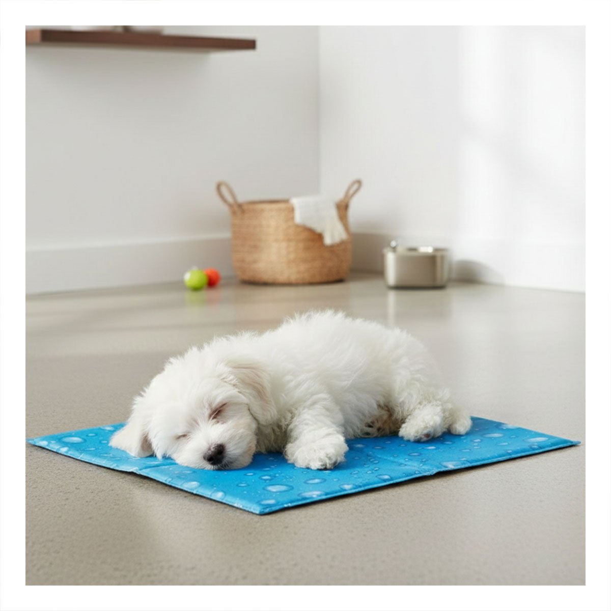 PACK4 BASE DE ENFRIAMIENTO PARA MASCOTA S 30X40CM CELESTE BURBUJAS - 2