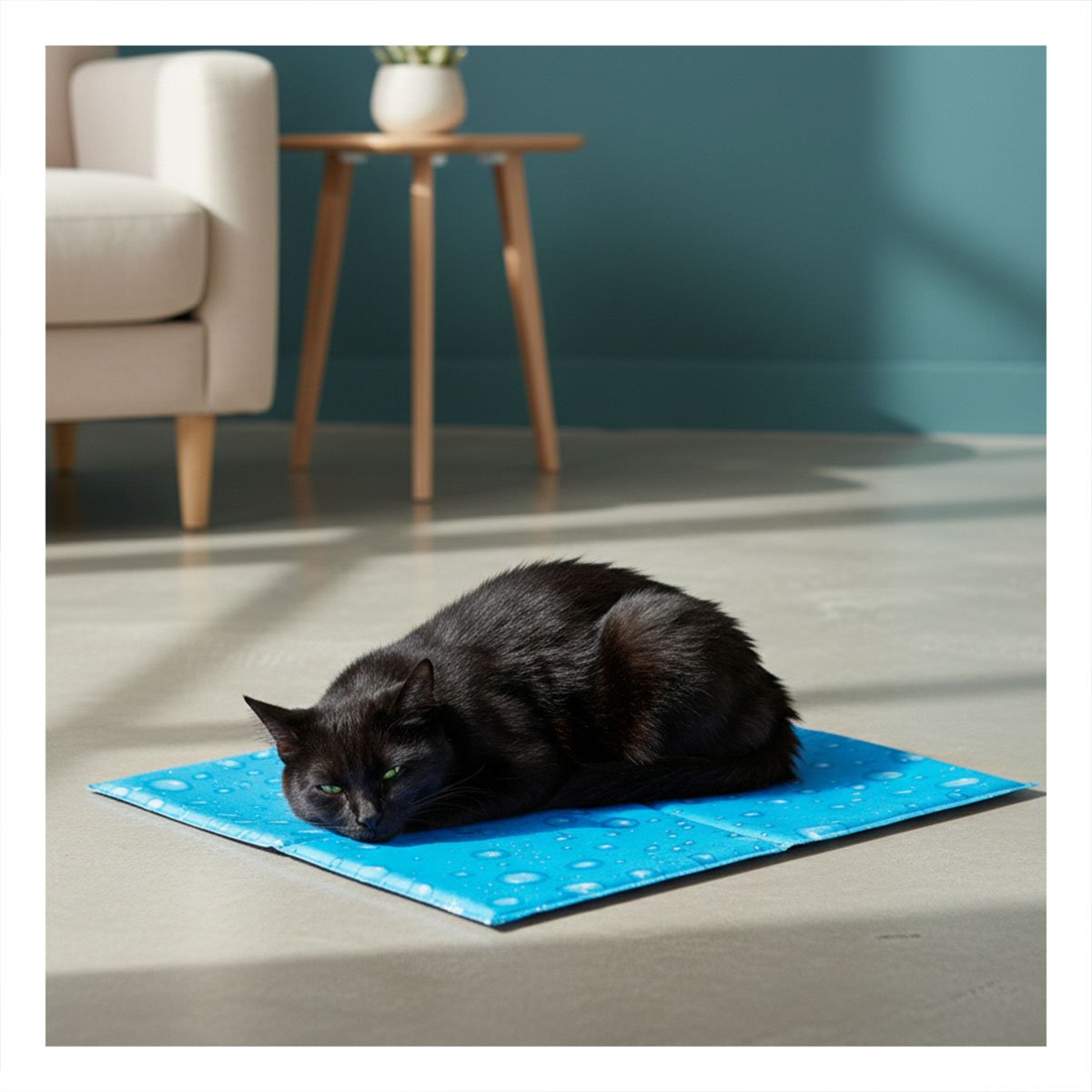 PACK4 BASE DE ENFRIAMIENTO PARA MASCOTA S 30X40CM CELESTE BURBUJAS - 5