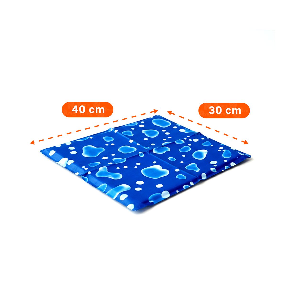 PACK4 CAMA FRIA TIPO TAPETE PARA VERANO 30X40CM S AZUL BURBUJA YREGALO STICKER - 4