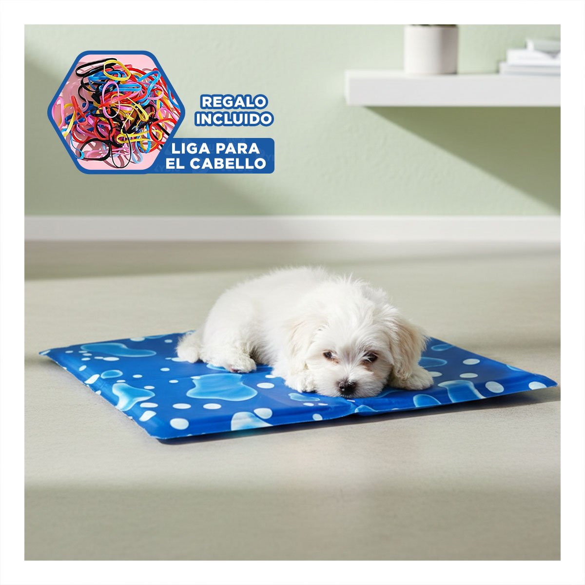 ESTERILLA TERMICA REFRESCANTE CON TEXTURA SUAVE 30X40CM S AZUL BURBUJA YLIGAS REGALO - 2
