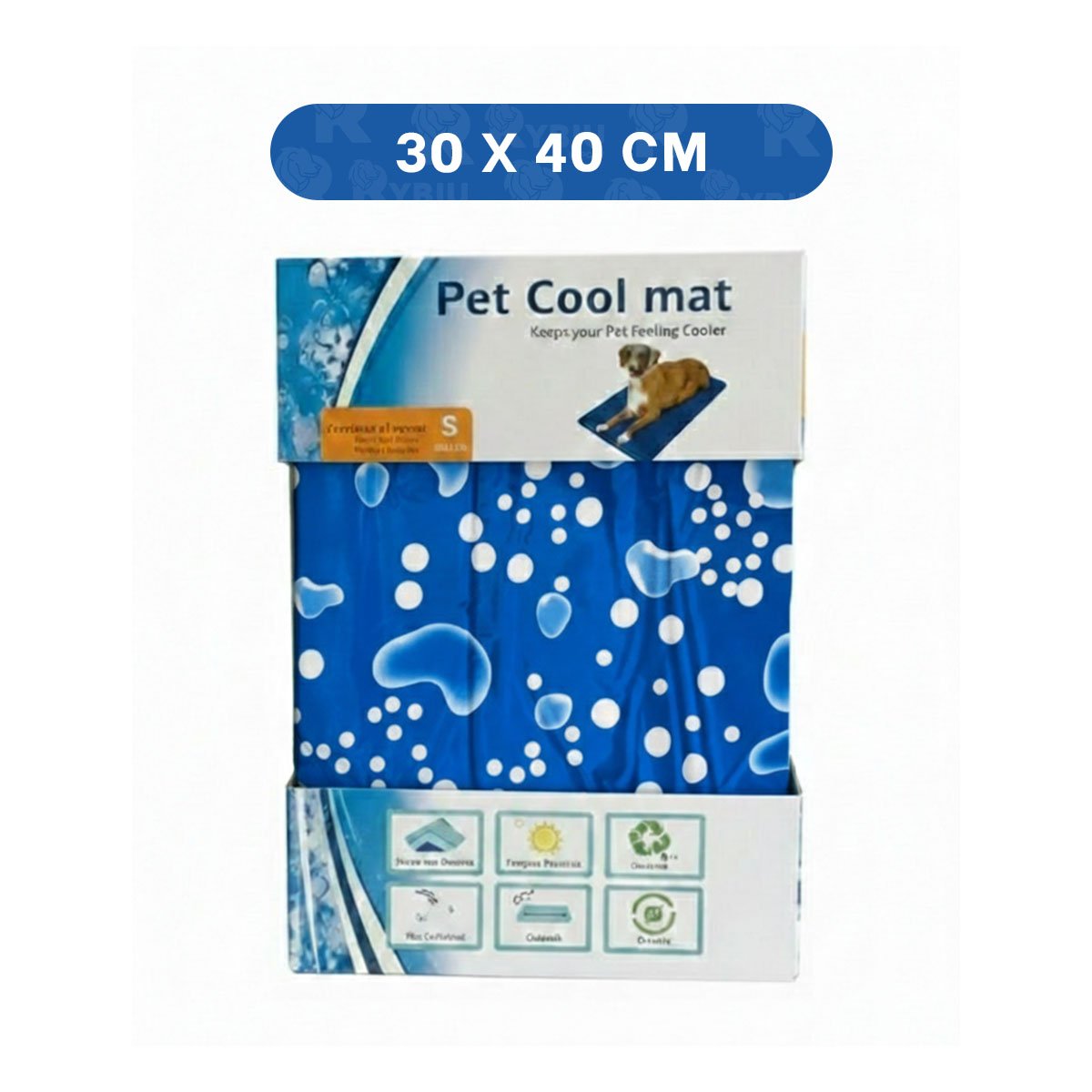 PACK2 COLCHONETA GEL ENFRIAMIENTO PORTATIL LIGERA 30X40CM S AZUL BURBUJA YREGALO STICKER - 4