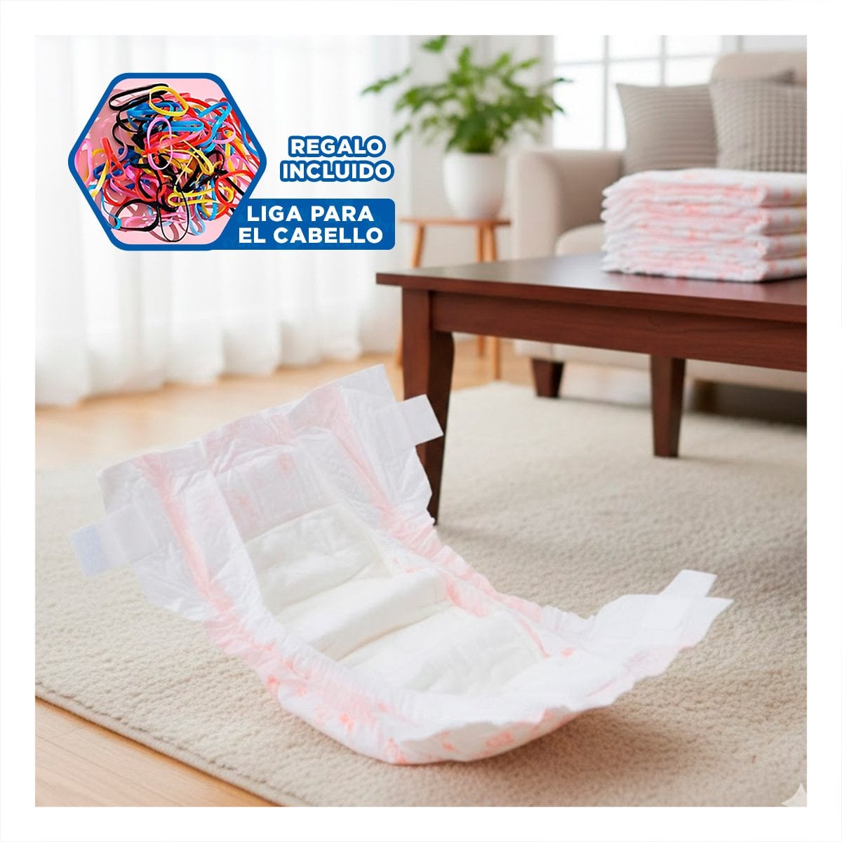 TOALLA CON CINTURA ELASTIZADA Y BUEN CALCE PERRO HEMBRA TALLA S ROSADO YLIGAS REGALO - 2