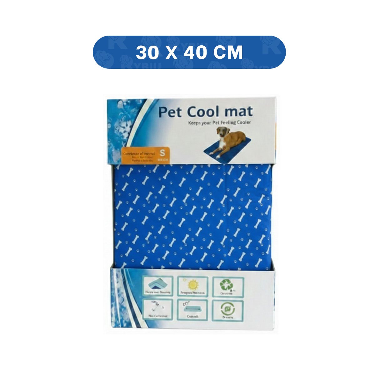 PACK2 DESCANSO FRIO ACOLCHADO PARA TEMPORADA CALIDA ESTILO HUESITOS AZUL S - 4