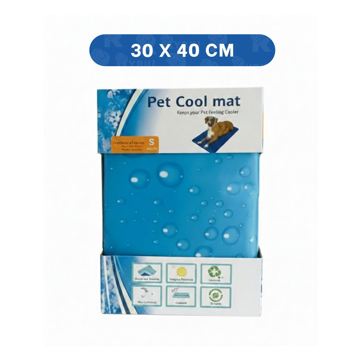 ALFOMBRA TERMICA DE ENFRIAMIENTO PORTATIL MASCOTA S 30X40CM CELESTE YLIGAS REGALO - 4