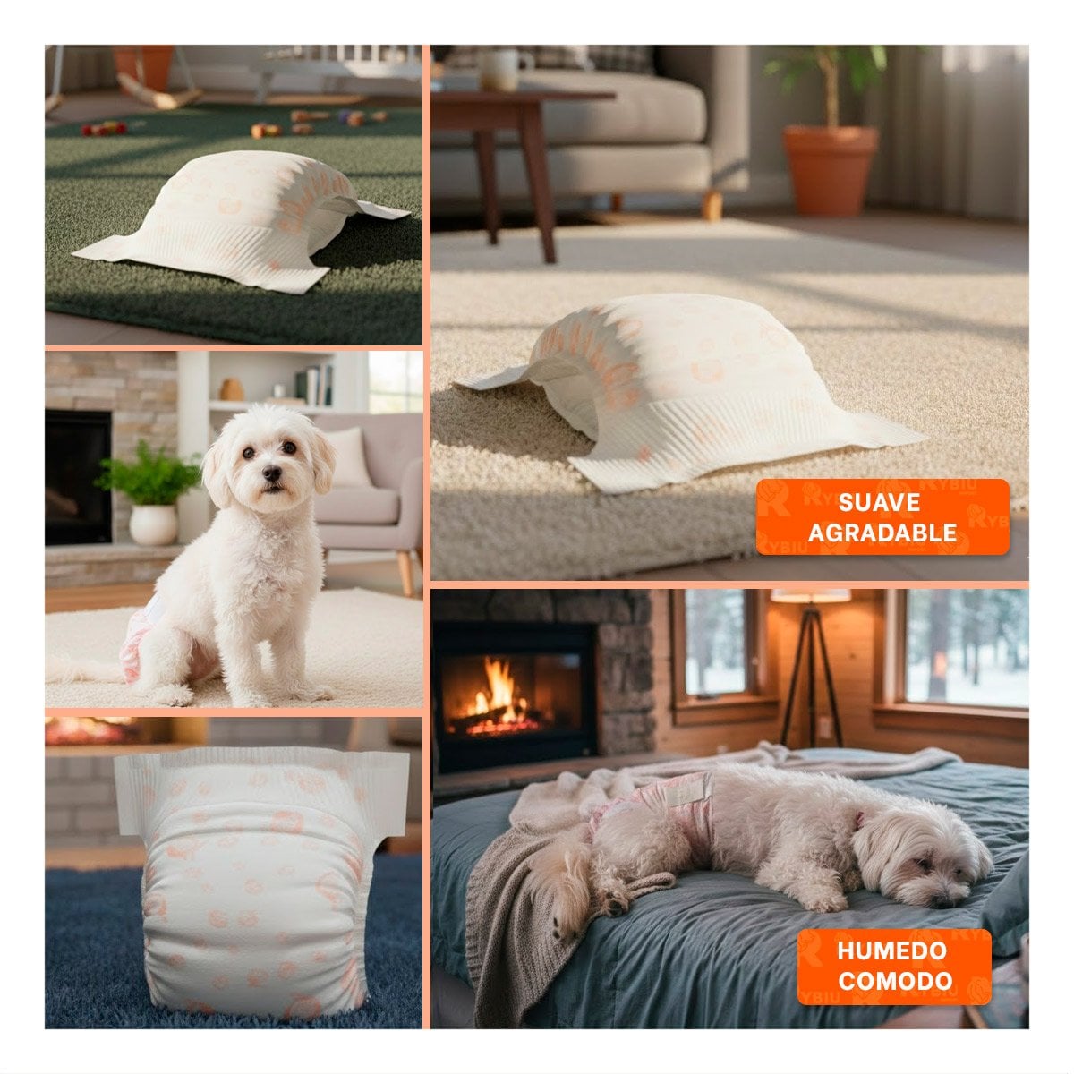 PACK4 BOMBACHA SANITARIA CON AJUSTE FLEXIBLE PERRO HEMBRA TALLA S ROSADO YREGALO STICKER - 2