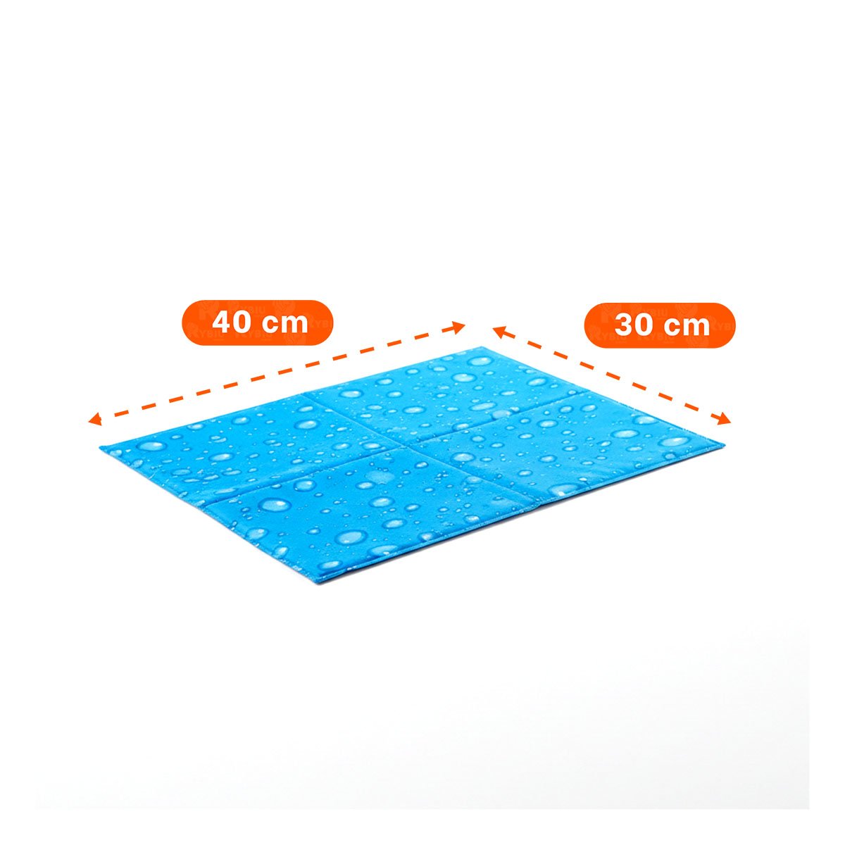 ALFOMBRA CON SUPERFICIE FRESCA PARA INTERIOR MASCOTA S 30X40CM CELESTE YSTICKY - 4