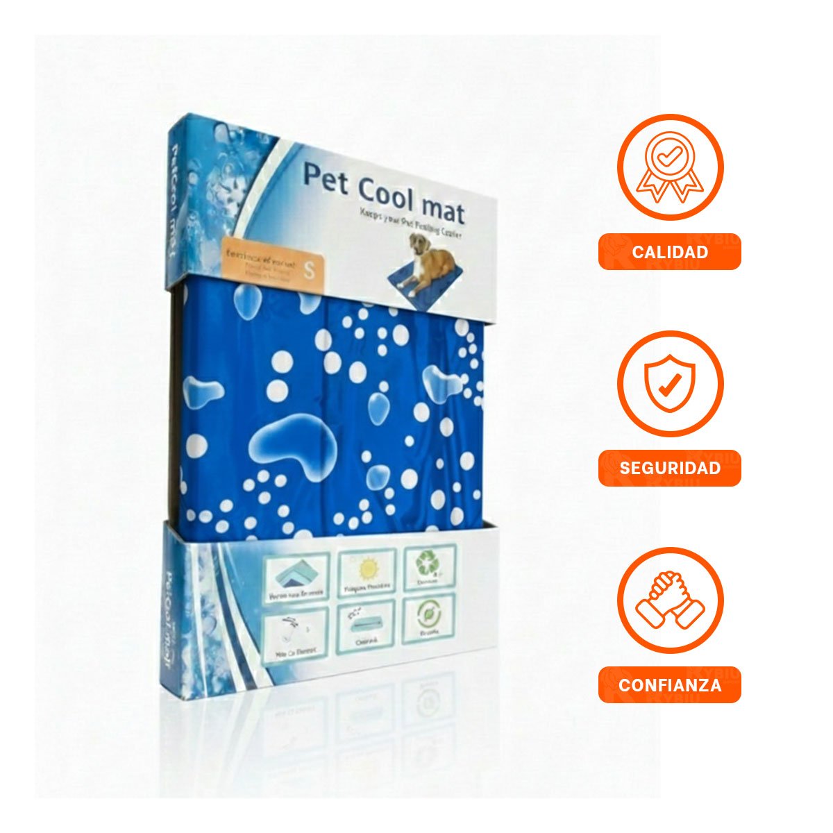 MOQUETA FRIA ACOLCHADA PARA CLIMA CALIDO 30X40CM S AZUL BURBUJA YPAPEL REGALO - 5