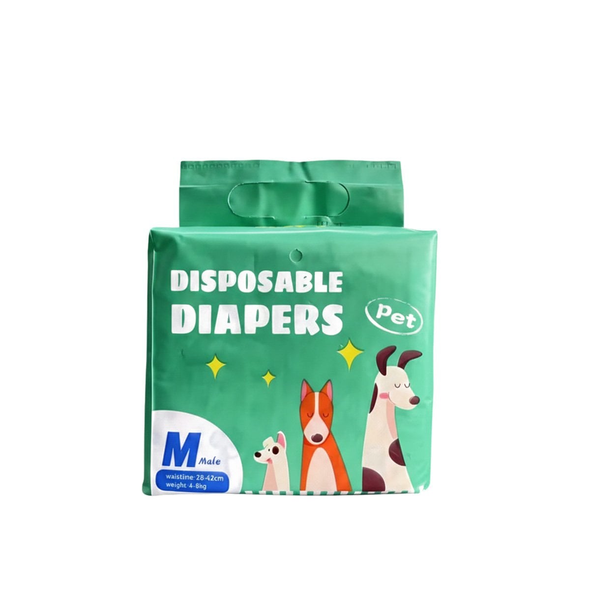 PACK4 ABSORBENTE ANTI OLORES Y SUAVE MASCOTA MACHO M VERDE YPAPEL REGALO - 3