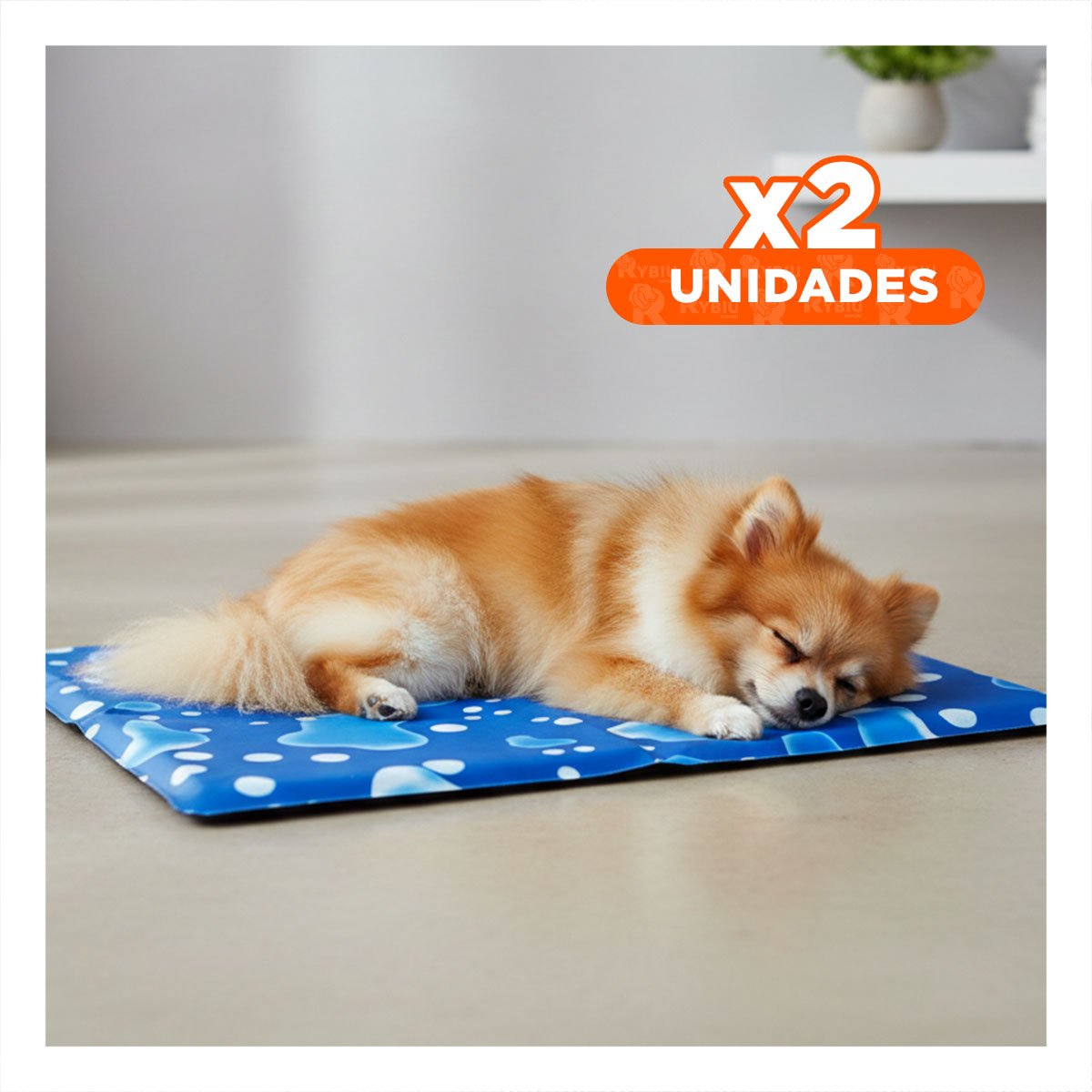 PACK2 COLCHONETA REFRESCANTE DE SUPERFICIE TEXTURIZADA 30X40CM S AZUL BURBUJA YPAPEL REGALO - 1