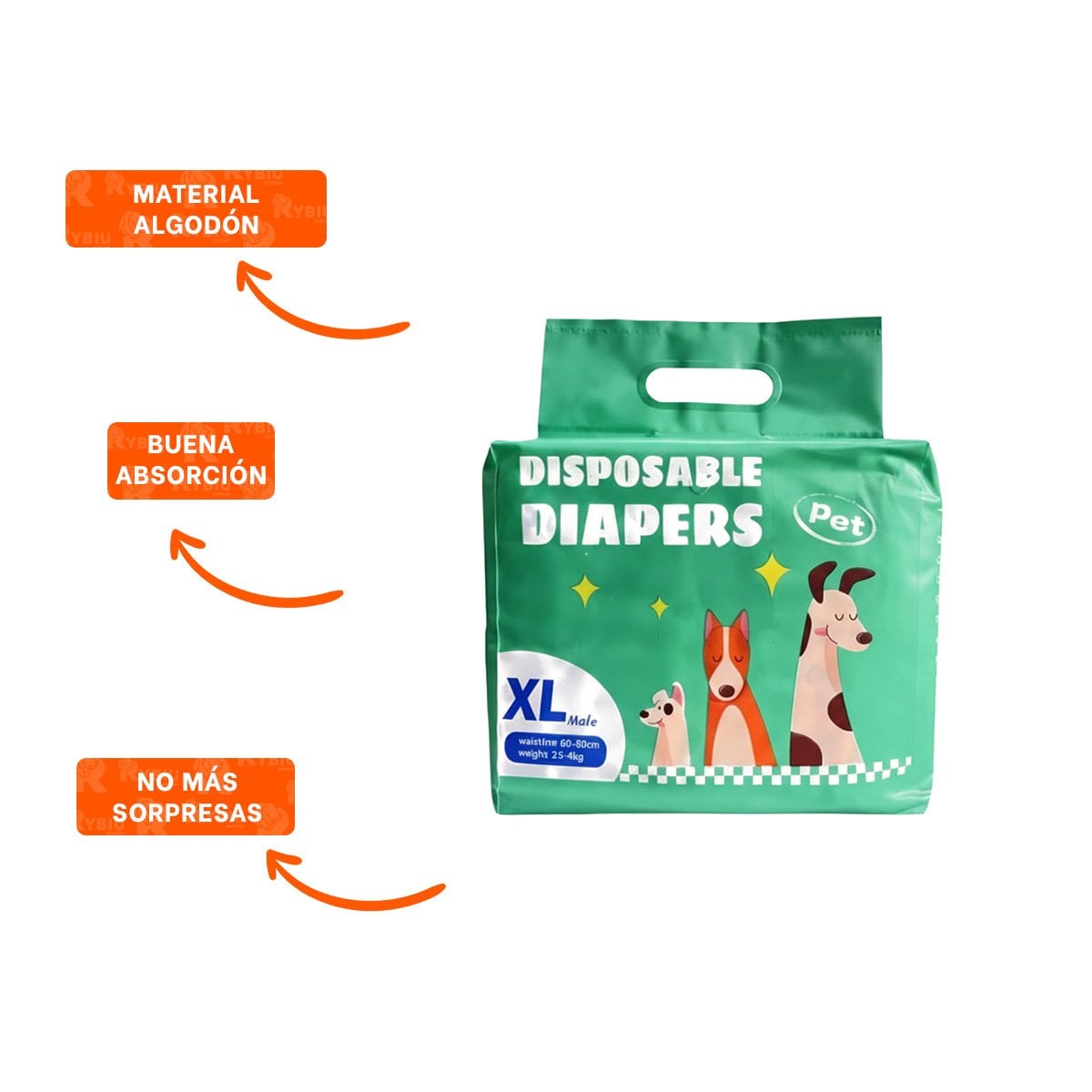 PROTECTOR CON MATERIAL DURABLE QUE BRINDA PROTECCION TOTAL AL PERRO MACHO XL VERDE YSTICKY - 5